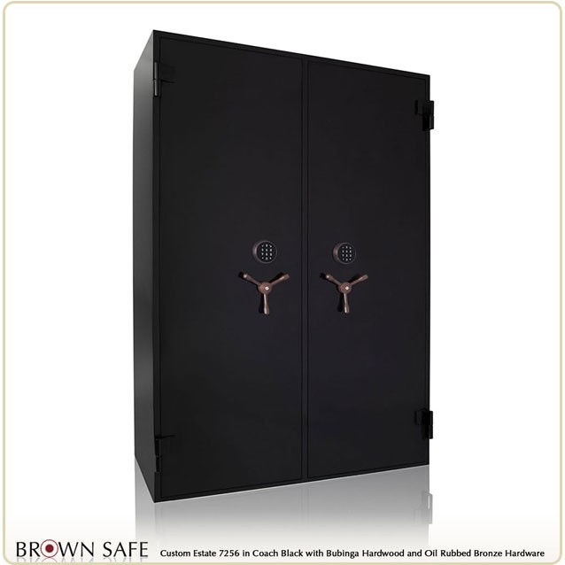 Custom-Safe-Estate-7256-Black-Bubinga-Gun-Safe-Closed