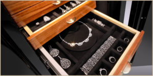 jewelry drawer with necklace form