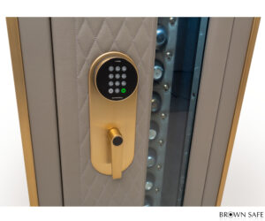 watch safe with viewing window and electronic lock