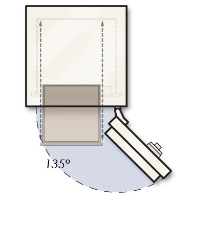 135 Degree Door Clearance