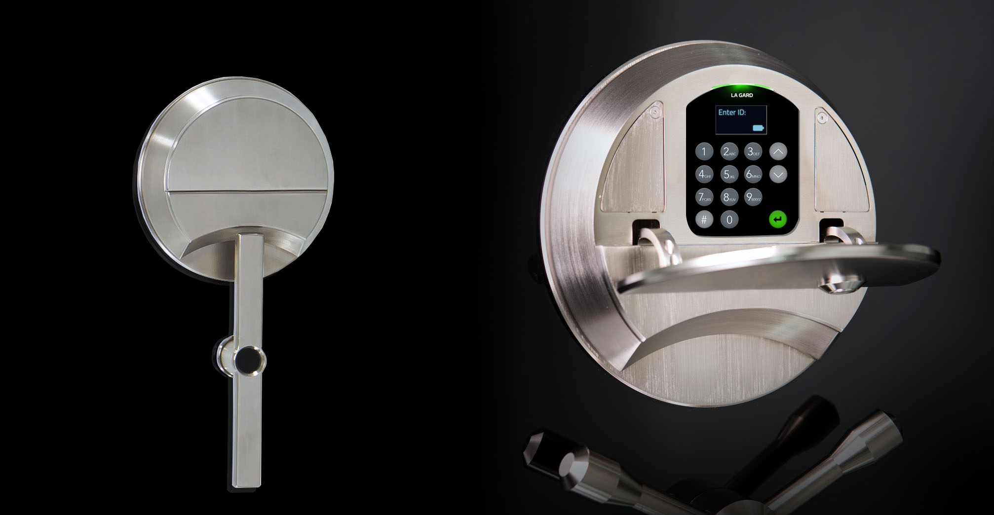 High-Security Concealed Lock with concealed drop-down keypad