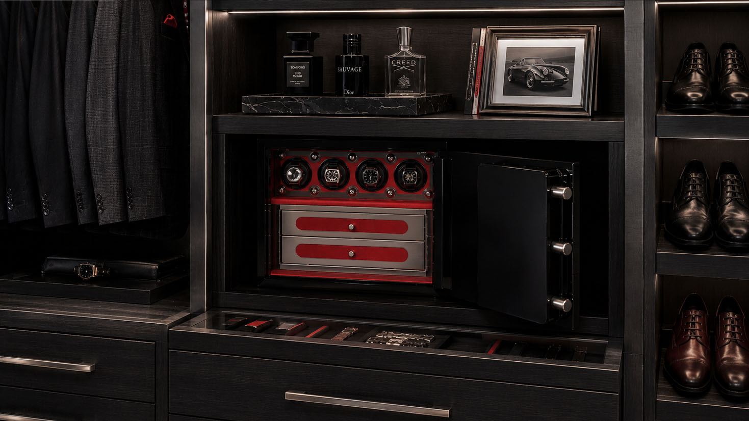 Man Safe 1418 luxury watch safe front view