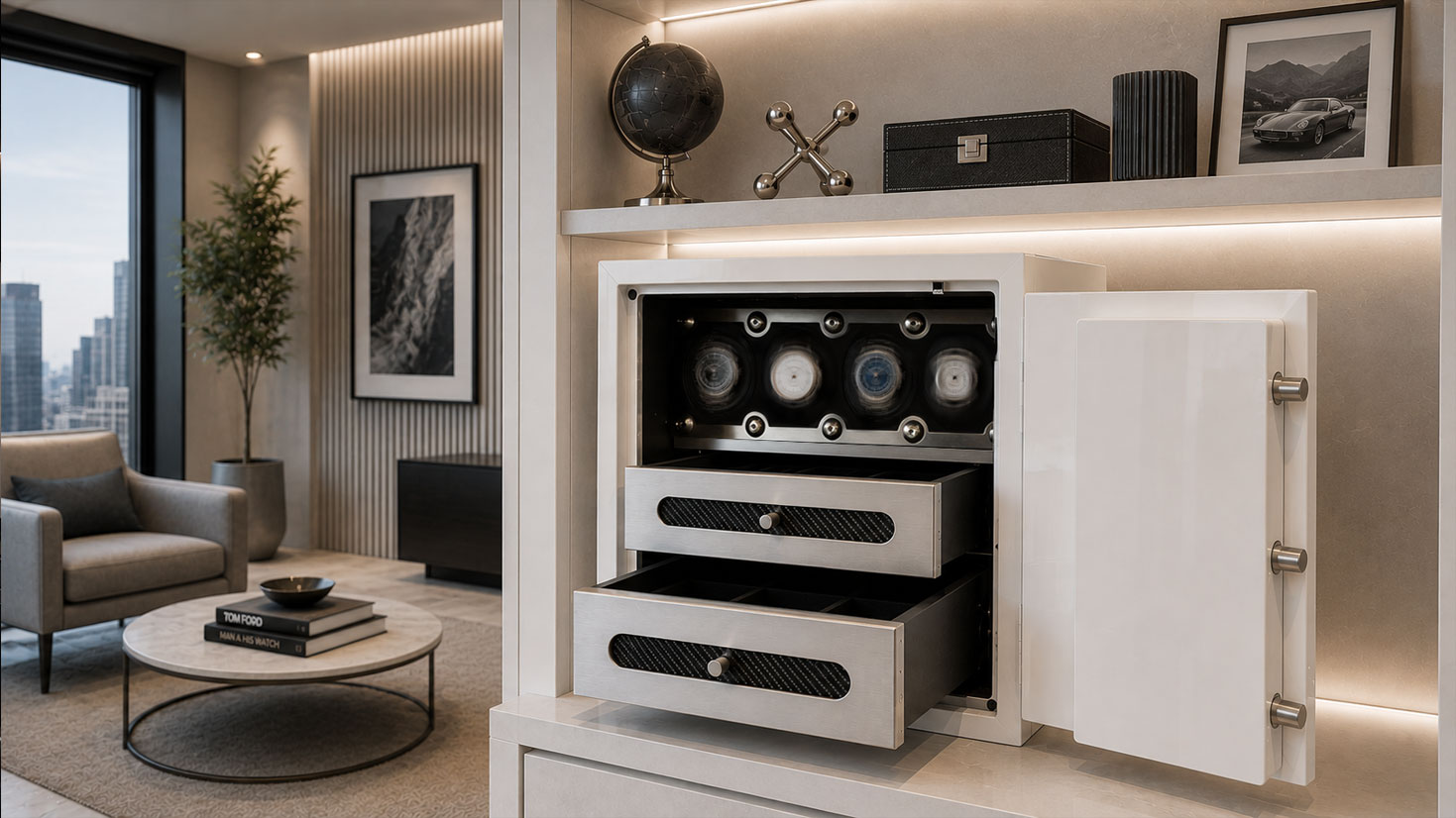 Man Safe 2018 white with stainless interior